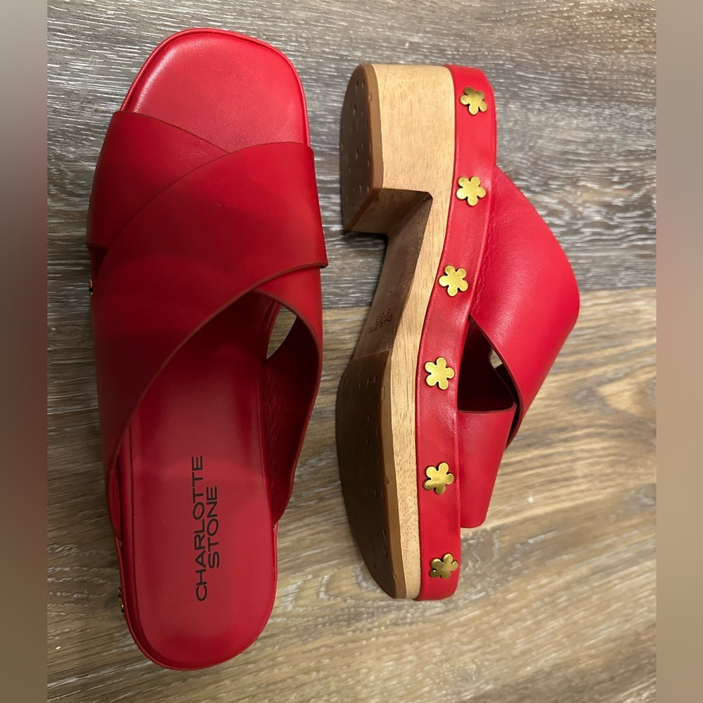 Charlotte Stone red clogs